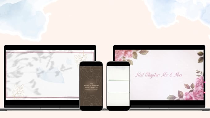 create a premium animated 4k wedding invitation video