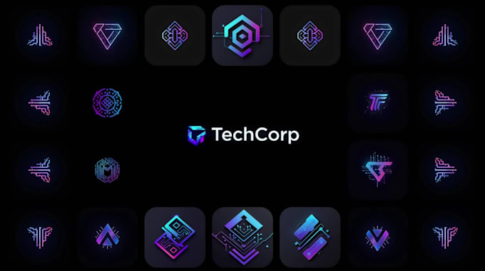 design a futuristic minimalist logo for your tech startup or app