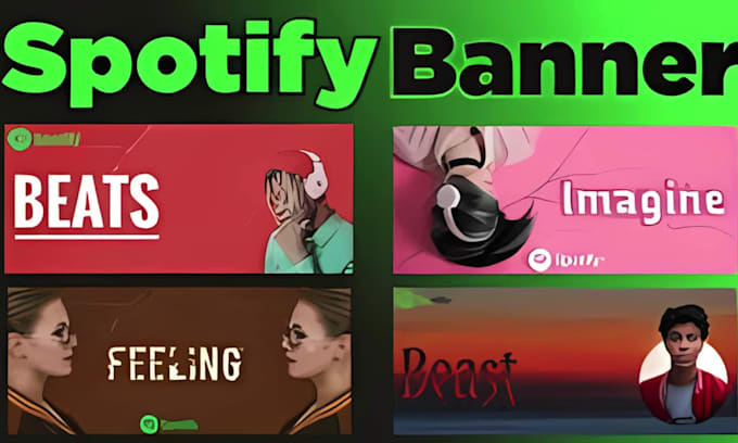 create spotify banner design canvas cover and music thumbnails in 24hrs