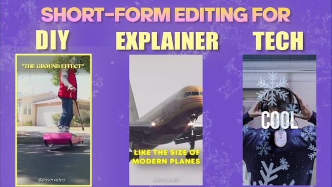 edit premium short form videos for tech, DIY and explainer creators