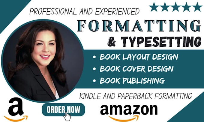 kdp book publishing, typesetting and formatting, cover, layout design for amazon