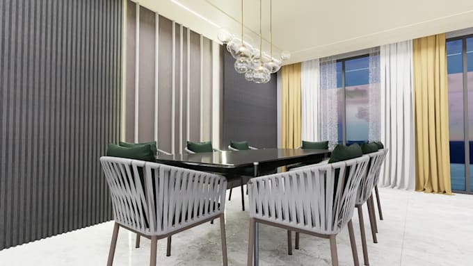 Create interior design and dining table design 3d renderings by ...