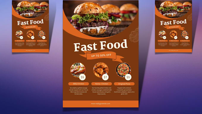 design corporate  real estate food flyer and broucher