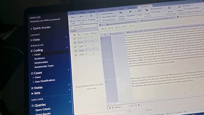 analyze quantitative and qualitative data for your health research project