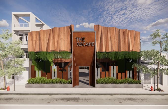 professional 3d modern luxury restaurant design