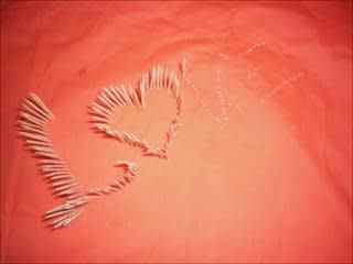 write your message or logo with toothpicks