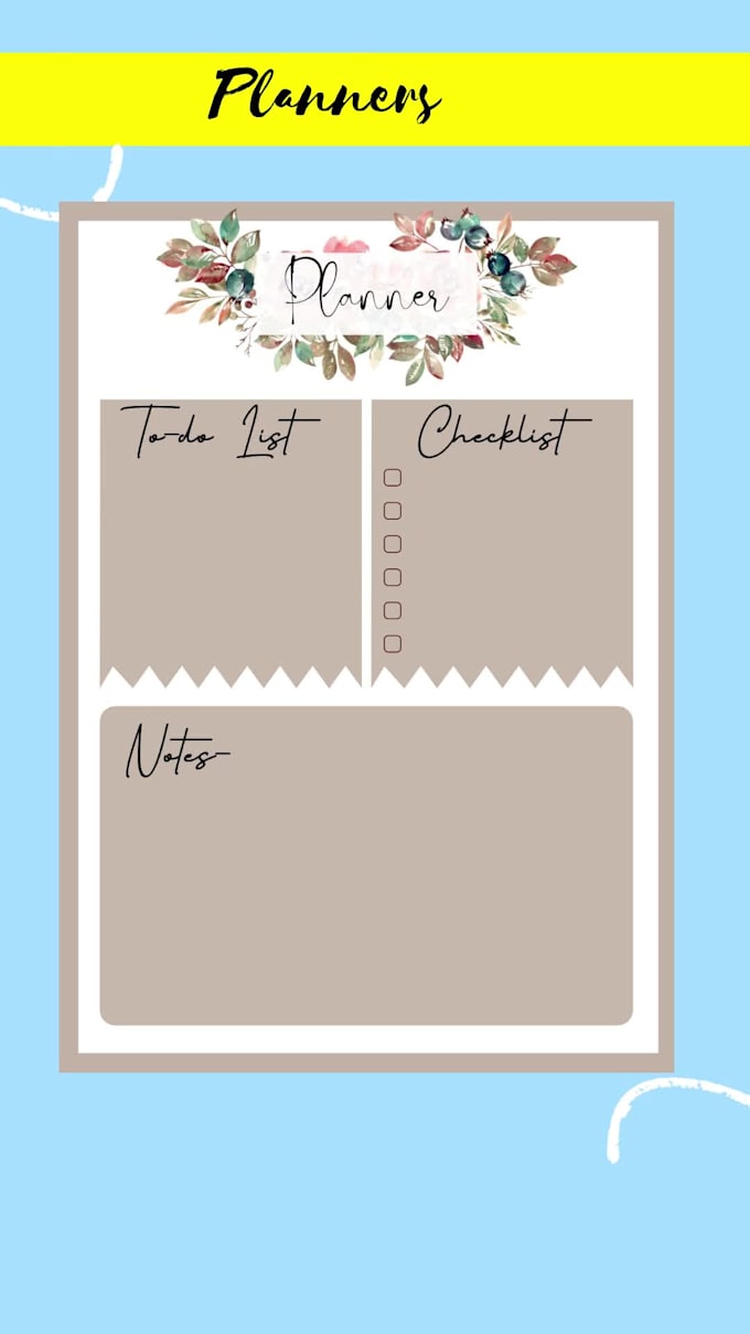 create custom canva posters,creatives ,planners,checklists