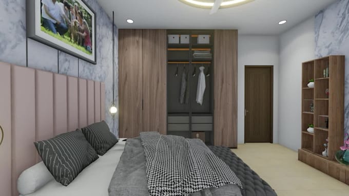 do 3d interior designs of bedroom, living rooms, offices and realistic renders