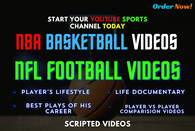 edit NFL videos mlb or nba basketball videos for youtube