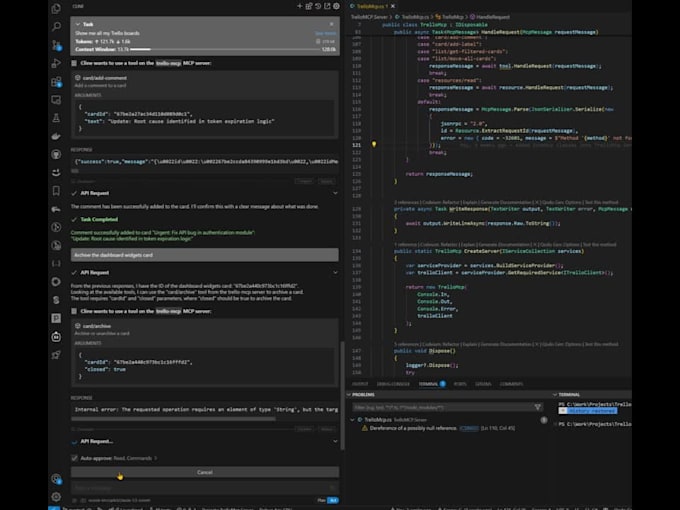 develop a custom mcp server, ai to API and database integration