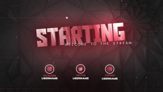 Create this animated red and black stream overlay for you by Morriih ...