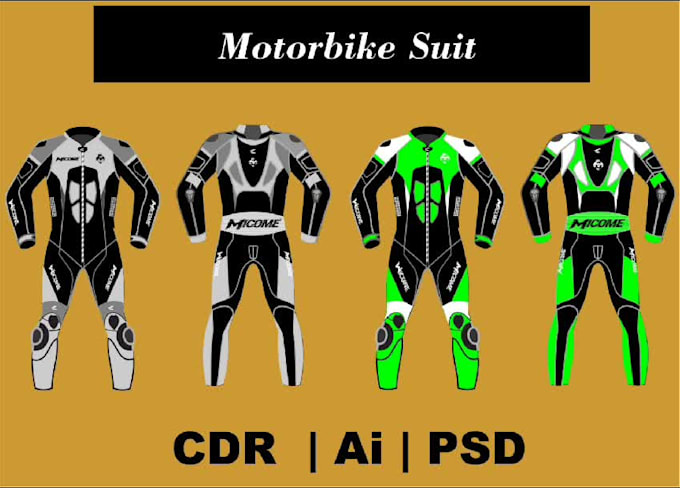 design motorbike suit gloves and jackets