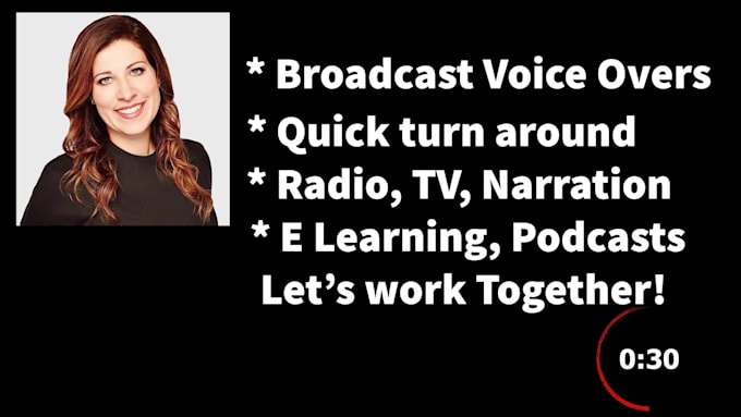 do a voiceover for you within 24 hours