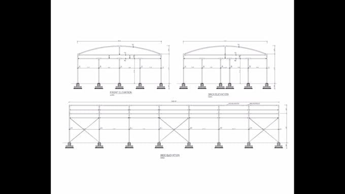 do steel structure drawing like marquee, truss