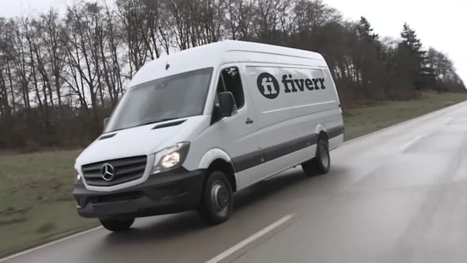 make the white van video for your business logo