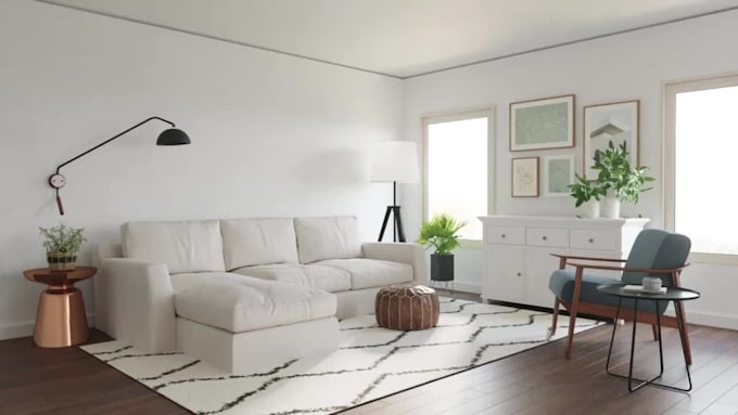 create realistic render 3d floor plan,exterior, interior