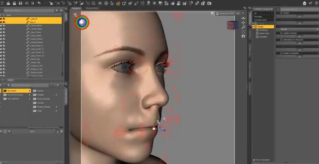 daz studio genesis face control rig,ik fk rig,skinning,daz 3dmodel,rerig,animate