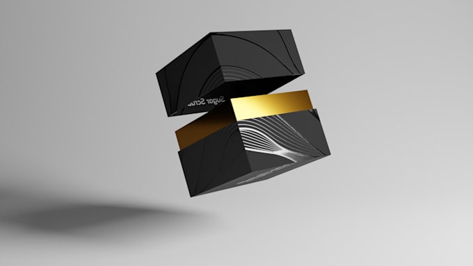 design luxury cosmetic packaging box with 3d mockup