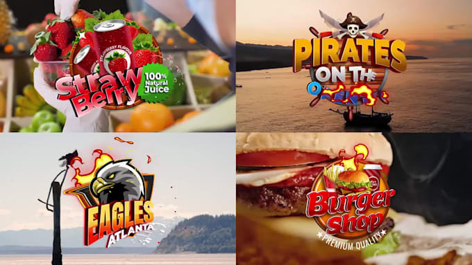 create a unique logo and title animation with comic style