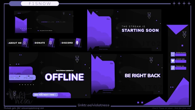 design anime or vtuber twitch, youtube stream overlays