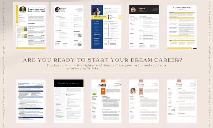 design a professional resume and cv template