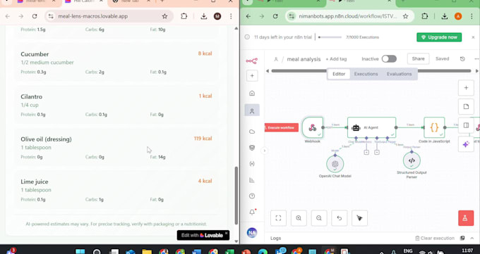 build an ai powered meal analysis app