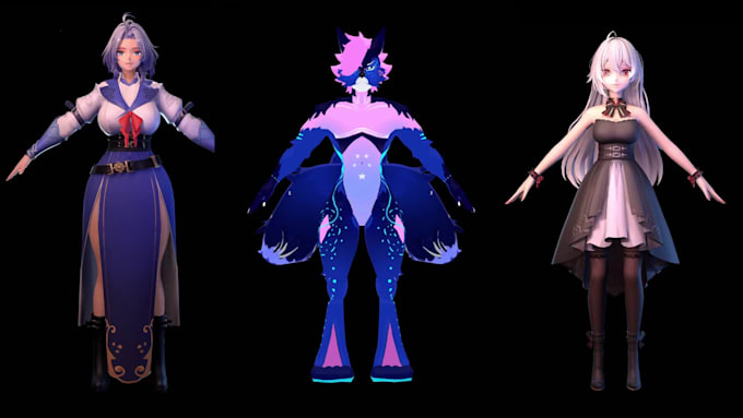 make anime style 3d characters