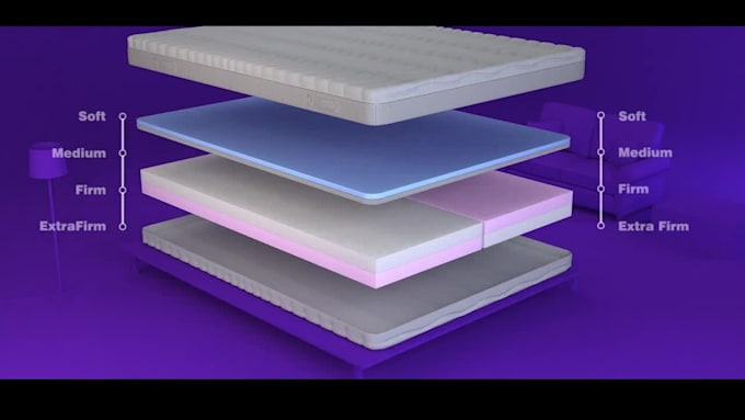 do 3d mattress animation 3d axonometric mattress 3d mattress design