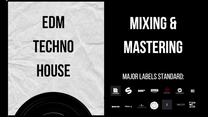 mix and master edm, house, techno to label standards