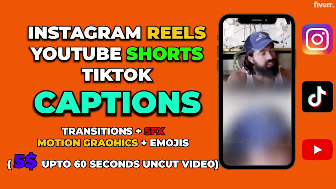 edit tiktoks, reels and shorts with captions