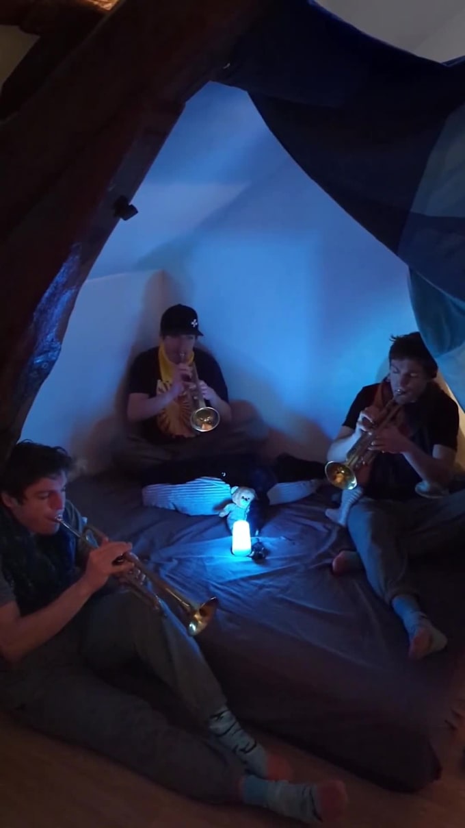 record a trumpet or cornet part with professional equipment
