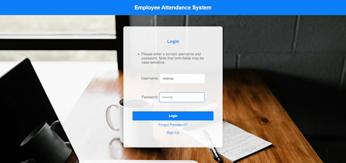 Create a professional employee attendance management system by ...