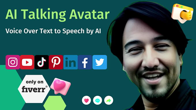 Create a talking avatar with custom image, design, voiceover, animated ...