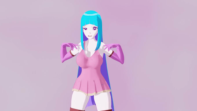 create 3d anime characters, high or low poly