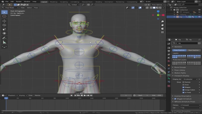 Rig 3d Character In A Blender For Unreal And Unity By Blender3dworld ...