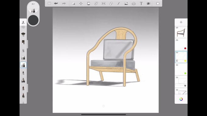 Sketch of interior Beautiful room Living room furniture - stock vector  4989091 | Crushpixel