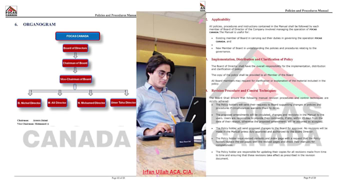 draft professional policies and procedures for your business