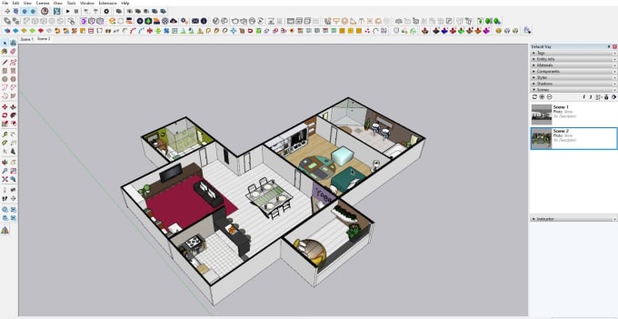 Redraw your 2d architectural sketches by Meetraj_pandya | Fiverr