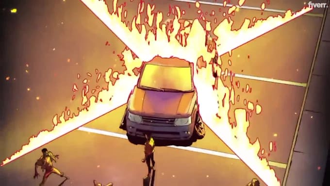 do 2d comics motion, motion graphic, book trailer, comics animation