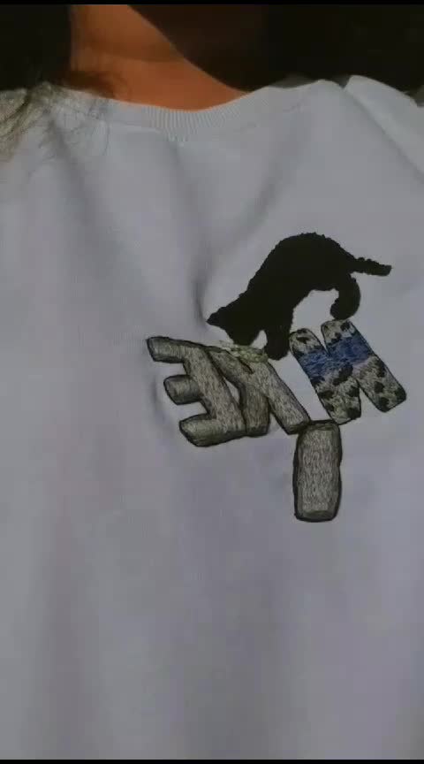 hand embroider custom t shirt design in 3 days