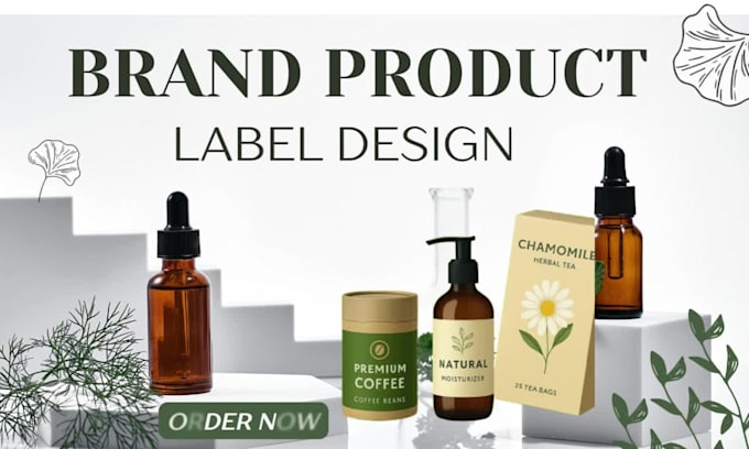 do brand product label design and product packaging design