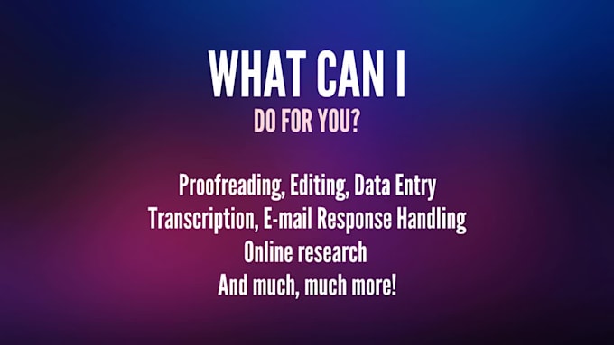 be your reliable virtual assistant for admin tasks