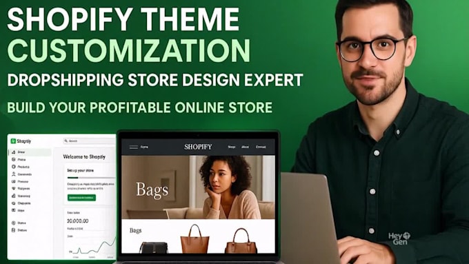 shopify theme design, or redesign shopify dropshipping store with premium theme