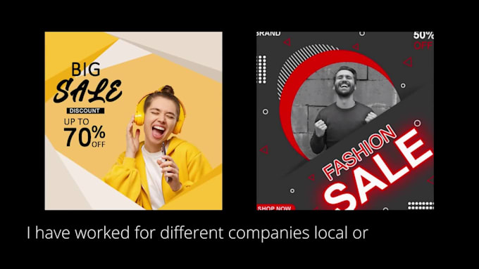 design social media posts, banners, and creative ads