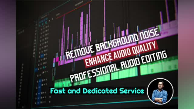 do professional audio editing, clean up your audio, remove background noise