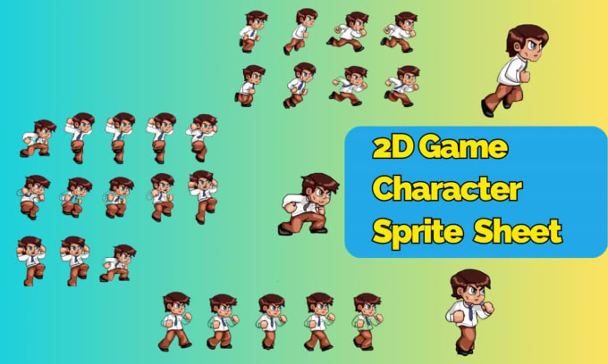 Design game character for 2d,sprite sheet character and animation, 2d ...