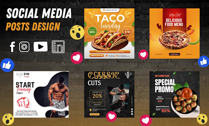 design attractive social media posts, banners and ads