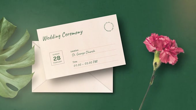 make animated wedding invitation video