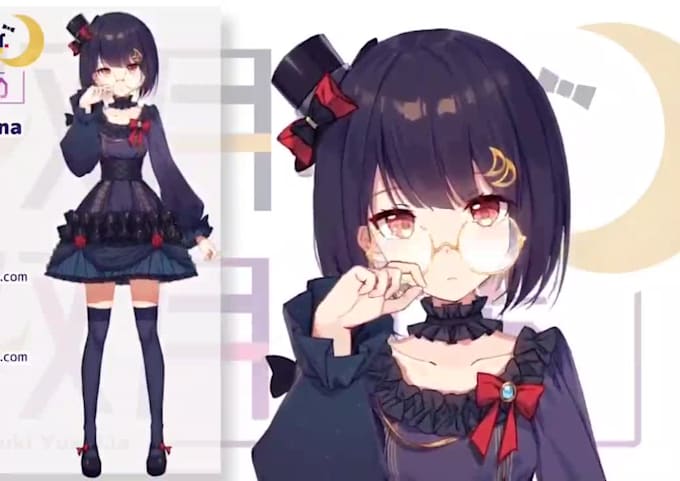 design and rig live2d model live 2d vtuber model 2d vtuber model vtuber model