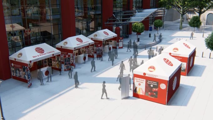 Do a 3d animation of your tradeshow booth, stall, kiosk or event by  Vamonosriki | Fiverr